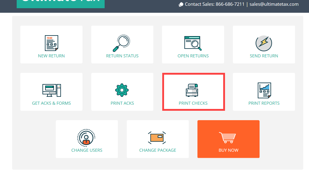Check Printing for 2023 Desktop and Online UltimateTax Solution Center