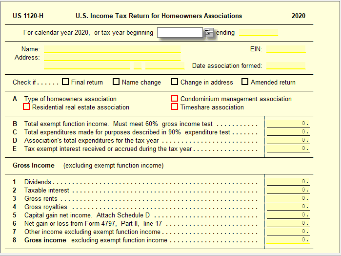 1120H Tax Return for Homeowners Associations UltimateTax