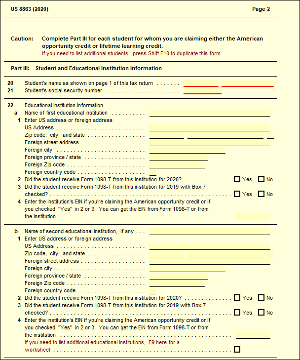 8863 - Education Credits – UltimateTax Solution Center