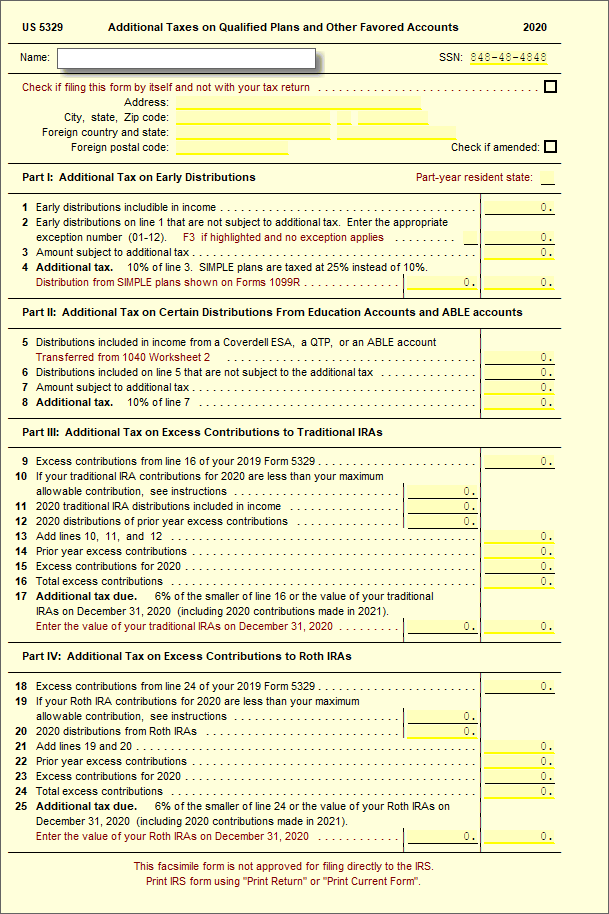 5329 Additional Taxes on Qualified Plans UltimateTax Solution Center