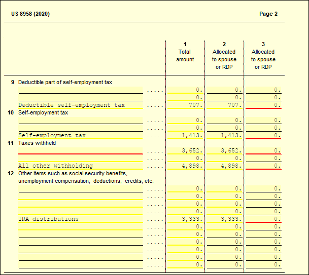 how to fill out form 8958