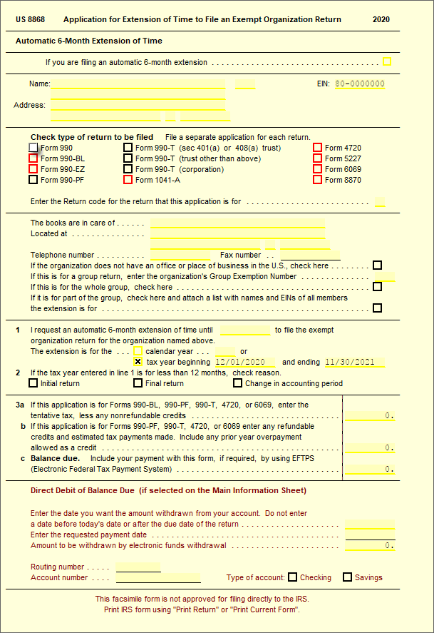 8868-extension-of-time-to-file-an-exempt-organization-ultimatetax