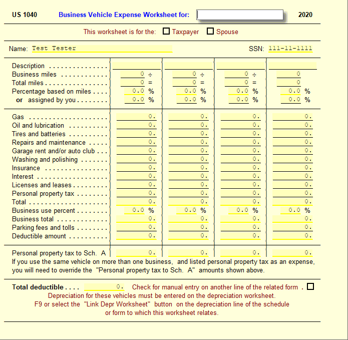 Listing Vehicle Expenses Ultimatetax Solution Center 5986