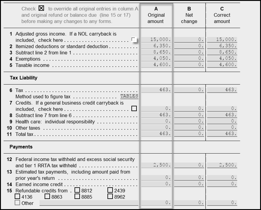 Filing 1040x Amended Individual Income Tax Return Ultimatetax Solution Center